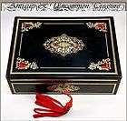 Large Antique French Napoleon III Dressing Box, Ebony & Brass Boulle 