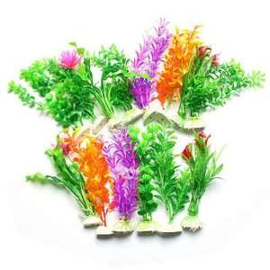   Color Plastic Plants Grass for Aquarium Fish Tank