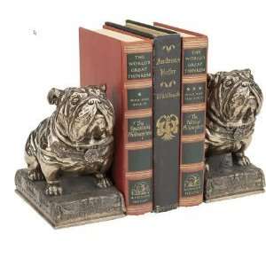   Xoticbrands Decorative Bronze Finish Bulldog Bookends