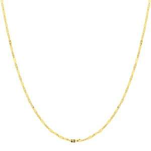    Duragold 14k Yellow Gold Flat Link Chain Necklace, 18 Jewelry