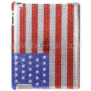  Sparkling American Flag Design Diamond Case for Ipad 2 