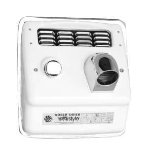 World Dryer XRA5-Q974 Model A Hand Dryer, Recessed, Cast Iron, White