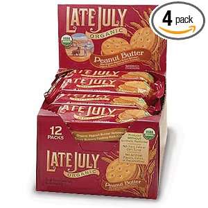 Late July Organic Peanut Butter Sandwich Crackers, 1.3 Ounce Pouches 