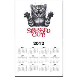 Calendar Print w Current Year Stressed Out Cat