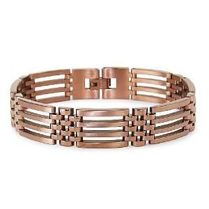  Stainless Steel Bracelet Rose Gold Plated (15mm Wide) 8.5 
