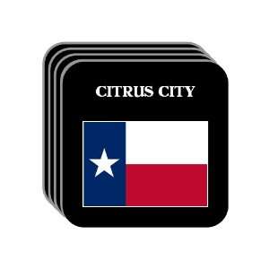  US State Flag   CITRUS CITY, Texas (TX) Set of 4 Mini 