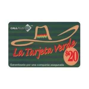  Collectible Phone Card $20. La Tarjeta Verde (Green Card 
