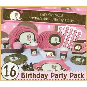 Girl Elephant   16 Birthday Party Pack