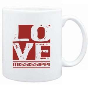  Mug White  LOVE Mississippi  Usa States Sports 