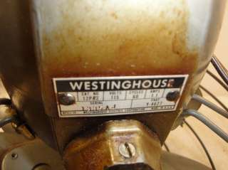 Westinghouse 12 Vintage 3 Speed Oscillating Grey Fan   Works Go 