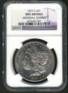 UNITED STATES 1879 S MORGAN SILVER DOLLAR NGC UNC DETAILS  