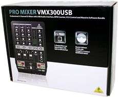 NEW BEHRINGER VMX300USB 2 CHANNEL DJ MIXER w/ USB INPUT  