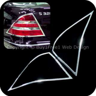 Mercedes Benz W220 S Class Chrome Tail Light Rear Trim Lamp Rim Cover 