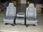 1999 2010 FORD F250 F350 FRONT SEATS GRAY LEATHER NICE
