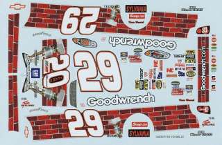   Harvick Goodwrench Brickyard 1/32nd Scale Slot Car Waterslide Decals