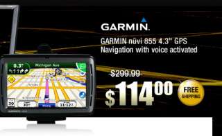 GARMIN nüvi 855 4.3 GPS Navigation with voice activated