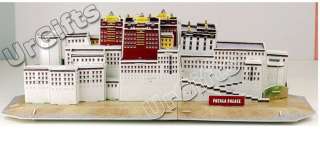 UrGifts     Paper Cardboard 3D Puzzle Model China Tibet Potala Palace 