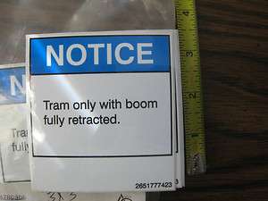 Warning Sign Stickers 3M Scotchcal Tram Notice # 265777423 3 x 3 