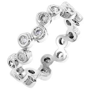 CARAT CZ CUBIC ZIRCONIA BUBBLE ETERNITY RING  