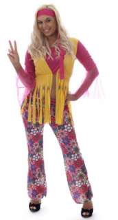 Womens Hippy/Hippie Costume 60s 70s Medium Fancy Dress  