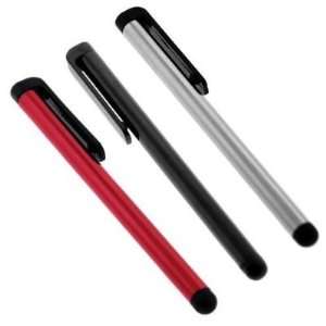   Stylus Pen (Red + Black + Silver) For Apple iPod Nano (6th Generation
