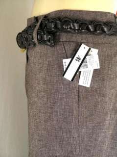 AB Studio Brown Linen Cotton Trouser Pant Relaxed 14 16 650868324994 
