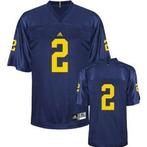   Wolverines adidas #2 Navy Replica Football Jersey