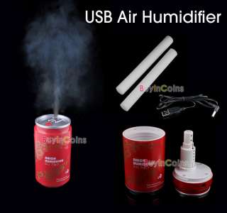 USB Home Car Room Air Humidifier Moist Filter Coca Cola  
