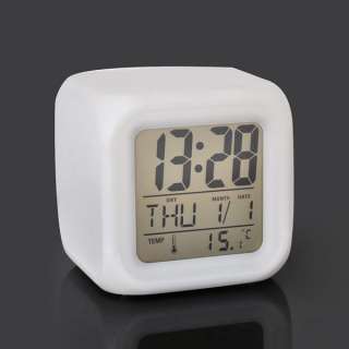 New  7 LED Color Change Digital Alarm Thermometer Clock  
