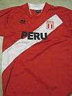 PRAGA PERU Soccer Futbol Jersey World Cup Mens L Red and White Sewn on 