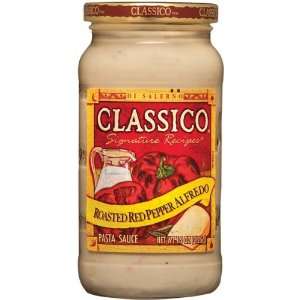 Classico Pasta Sauce Roasted Red Pepper Alfredo   12 Pack  