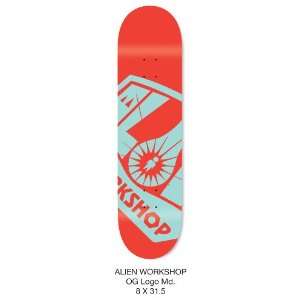  Alien Workshop OG Logo MD Skateboard Deck, 8 Sports 