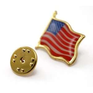  Bluecell 20 PCS Gold plated American Flag Lapel Pin+Free 