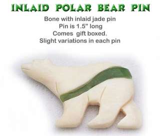 Bone & Jade POLAR BEAR Pin  