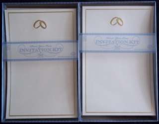   Double Intertwined Rings on Ivory WEDDING INVITATIONS KITS  