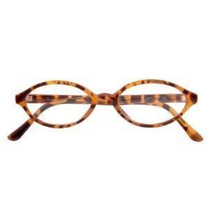   Glasses, Tortoise Plastic Frame Cat Eye Shape, +2.00 