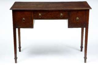 19TH CENTURY ANTIQUE OAK SMALL DESK WRITING TABLE DATED  