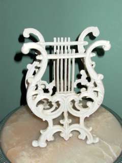 Antique White Music Book Metal Stand  