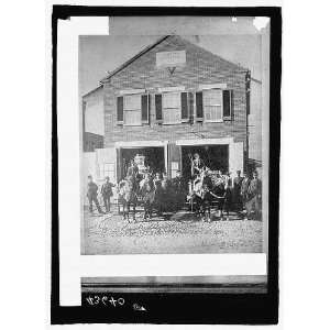  Photo Fire house with horse drawn engines, Wash., D.C 