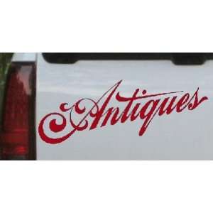 Antiques 3 Swirl Business Car Window Wall Laptop Decal Sticker    Red 