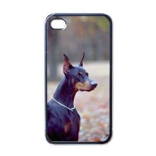 DOBERMAN DOG COVER CASE FOR APPLE IPHONE 4 MOBILE PHONE  