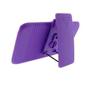  IPOD TOUCH 4 4TH GENERATION COMBO HOLSTER COVER CASE PURPLE Cell 