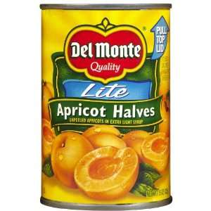 Del Monte Lite Unpeeled Apricot Halves in Extra Light Syrup, 15 oz, 12 
