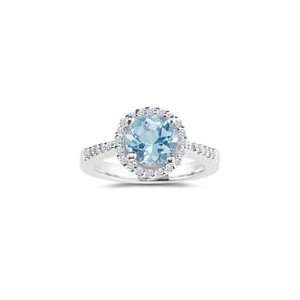   23 Cts Diamond & 2.00 Cts Aquamarine Ring in Platinum 10.0 Jewelry