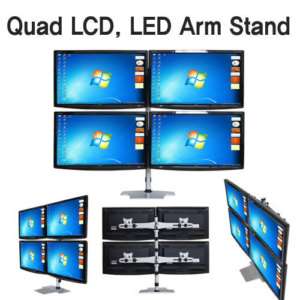 Quad LCD Arm Monitor Stand Bracket Mount for 15~27  
