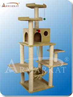 72 High Armarkat Cat Tree Pet Furniture Beige   