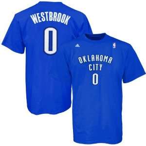 NBA adidas Oklahoma City Thunder #0 Russell Westbrook Royal Blue Net 