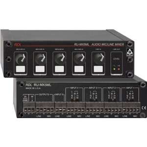  RDL RU MX5ML MicLine Audio Mixer   Power Supply Included 