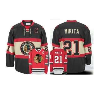  Chicago Blackhawks Authentic NHL Jerseys #21 MIKITA 3RD BLACK Jersey 