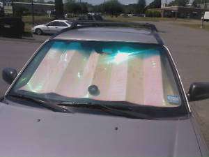 Auto Shade Holographic Pink Windshield Sun Block Pink  